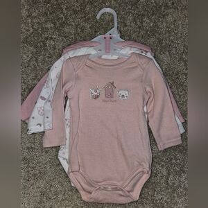 New Baby Girl Long Sleeved Onsie Bundle 3-6 Months